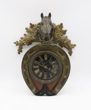 Clock with horse's head