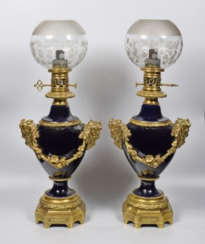 A pair of kerosene lamps