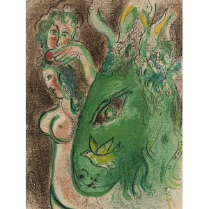 Marc Chagall (1887 Łoźno k. Witebska - 1985 Saint-Paul-de-Vence), Raj (z zielonym osłem), 1960