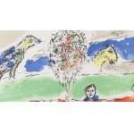 Marc Chagall (1887 Łoźno k. Witebska - 1985 Saint-Paul-de-Vence), Zielona rzeka, 1974