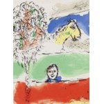 Marc Chagall (1887 Łoźno k. Witebska - 1985 Saint-Paul-de-Vence), Zielona rzeka, 1974