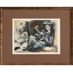 Pablo Picasso (1881 Malaga - 1973 Mougins), Kobieta z małpą (Woman with monkey), 1954