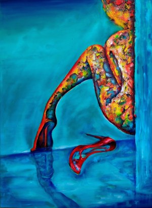 Lukasz Jankiewicz, Woman in Turquoise, 2025