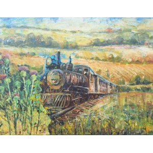 Dariusz Piekut, Landscape with Locomotive, 2025