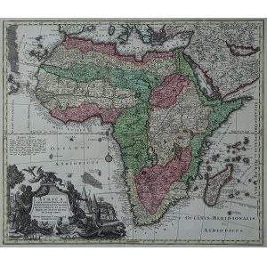 Afryka AFRICA IUXTA NAVIGATIONES... Matthäus Seutter 1730