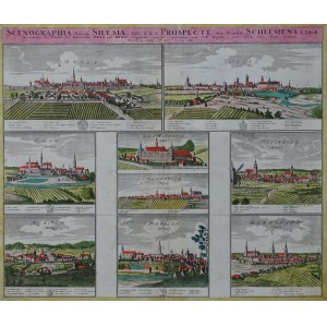 SCENOGRAPHIA URBIUM SILESIAE Brzeg Oleśnica Werner Homann 1738