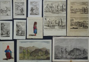 Siberia, prints and maps, 60 pieces, 18th century