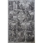 Sceny biblijne, 20 rycin, Jacob Von Sandrart, Gabriel Ehinger 1700