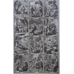 Sceny biblijne, 20 rycin, Jacob Von Sandrart, Gabriel Ehinger 1700