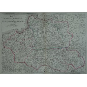 Polska Carte DES ETATS DE POLOGNE Sanson, Herisson 1831