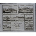 Friedrich Bernhard Werner, Homann SCENOGRAPHIA URBIUM SILESIAE Ziębice Ząbkowice Śląskie Kamieniec Ząbkowicki Karniów Henryków Srebrna Góra Złoty Stok
