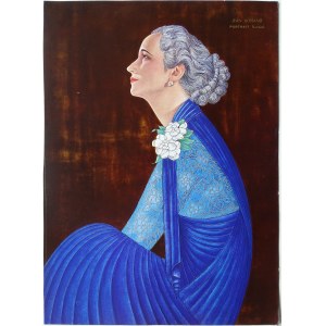 Art Deco, Portret Madame Agnès, Jean Dunand, 1934
