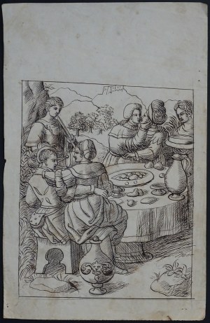 Graphics, religion / antique, 19th century, 5 pieces