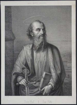Graphics, religion / antique, 19th century, 5 pieces