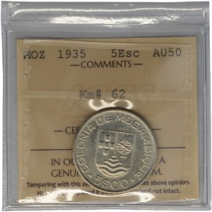 Mozambique 1935 5 Escudos