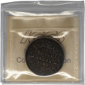 India 1887 British India 1 Rupee