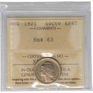 Angola Portuguese 1921 10 Centavos
