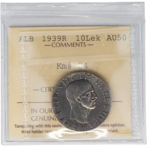 Albanie 1939R Argent 10 Lek