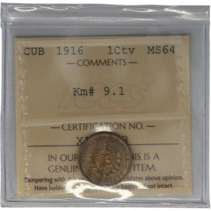 Cuba 1916 1 Centavo