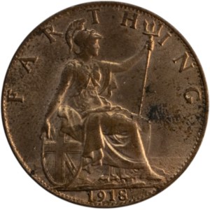 Great Britain 1918 Farthing