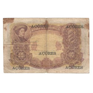 Açores Portugal 1905 10 mil Reis Ouro Billet de banque