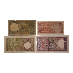 Asia Mixed Banknote Lot (4 Pieces) Ceylon.. Banknotes