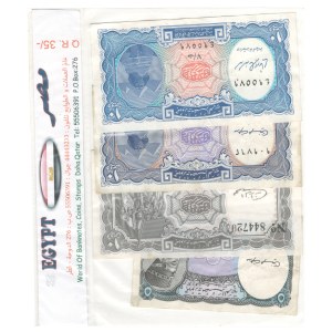 Egypte 10/10/10 &amp; 5 Piastres Lot (4 Pièces) Billets de banque