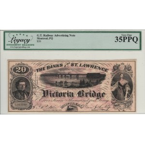 Kanada $20 G.T. Eisenbahn Werbung Hinweis