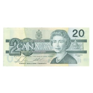 Canada 1991 $20 Banconota sperimentale in polimero BC-58exp
