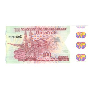 Canada DuraNote 100 Hundred Polymer Test Banknote