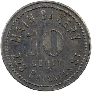 Canada New Brunswick Main Bakery 10 Cents Token