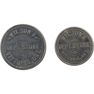 Canada Vittoria Ontario 5 & 10 Cent Wilson's Dept Store Merchant Token (2 Pieces)
