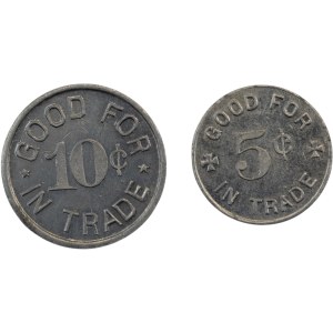 Canada Vittoria Ontario 5 & 10 Cent Wilson's Dept Store Merchant Token (2 Pieces)