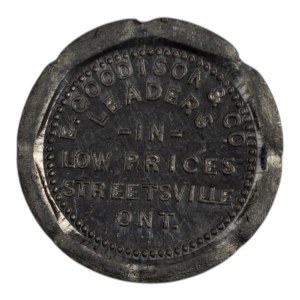 Canada Streetsville Ontario E. Goodison &amp; Co. 1 Cent Merchant Token 972-B-F