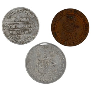 Canada Sarnia Ontario 1927, 1937 Médaillons, Jims Shoe Clinic 50 cents (3 Pièces)