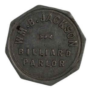 Canada Petrolia Ontario 10 Cent WM. B. Jackson Billiard Parlor Merchant Token 800-G-D