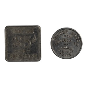 Canada Norwich &amp; Niagara Falls Ontario Merchant Tokens (2 pièces)