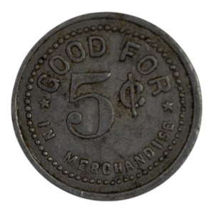 Canada Drumbo Ontario 5 Cent M.W. Binkley Merchant Token 298-B-E