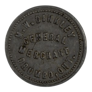 Canada Drumbo Ontario 5 Cent M.W. Binkley Merchant Token 298-B-E