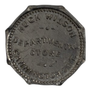Canada Cannington Ontario Hugh Wilson Department Store 1 Cent Merchant Token 176-B-F