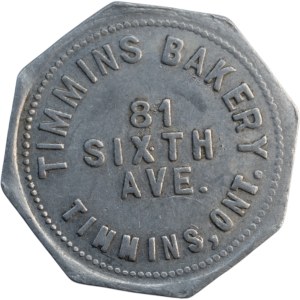 Canada Timmins Ontario 1 Loaf of Bread Timmins Bakery Merchant Token