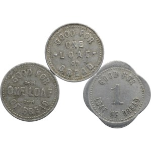 Canada Paris &amp; Mildmay Ontario Station &amp; Henry Keelan Bakery Tokens (3 Pièces)