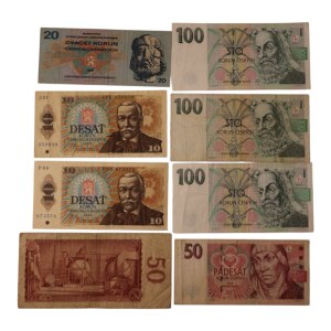 Czechoslovakia 1964-80 Banknote Lot (8 Pieces)