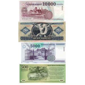 Hungary 169-2012 Banknote Lot (4 Pieces)