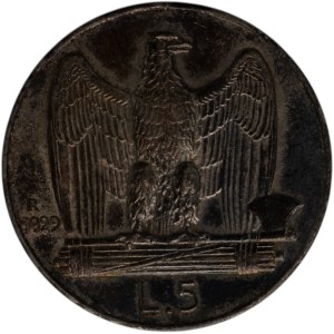 Italy 1929 R 5 Lire