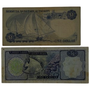 Mixed World Bermuda & Caiman Islands 1979 Banknotes ( 2 Pieces)