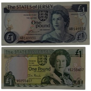 Jersey 1979-89 1 & 1 Dollar Banknotes (2 Pieces)