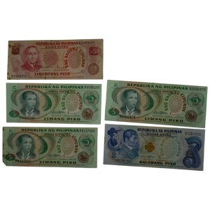 Philippines 1974-85 Banknotes (5 Pieces)