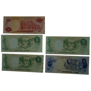 Philippines 1974-85 Banknotes (5 Pieces)