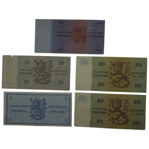 Finland 1963-80 Banknotes (5 Pieces)
